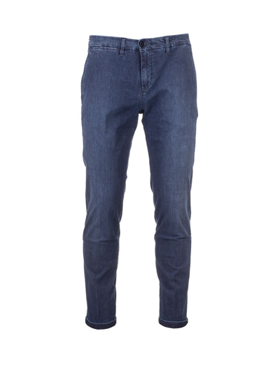 Shop Fay Men's  Blue Cotton Jeans