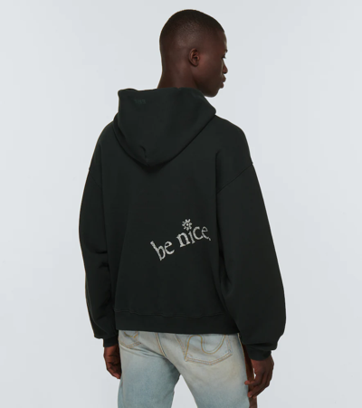 Shop Erl Cotton-blend Sweatshirt In Black