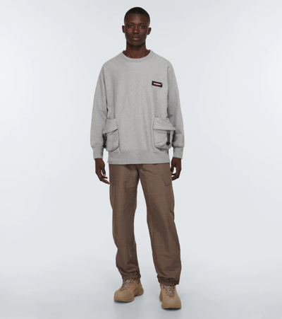 Undercover X Eastpak Patch Pocket Sweatshirt In Top Gray