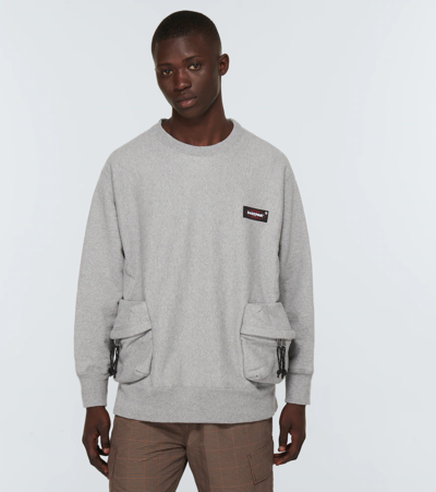 Undercover X Eastpak Patch Pocket Sweatshirt In Top Gray