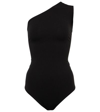 Shop Wolford X Nao Takekoshi One-shoulder Bodysuit In Black