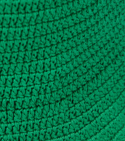 Shop Anna Kosturova Crochet Bucket Hat In Green