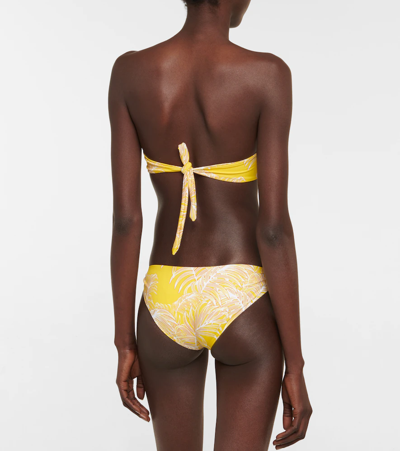 Melissa Odabash Evita Bandeau Bikini Top In Tropical Yellow
