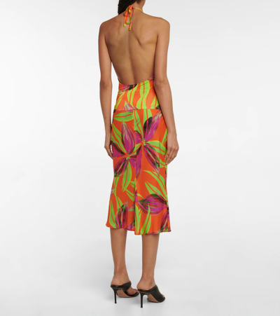 Louisa Ballou Printed Halterneck Top In Print 1