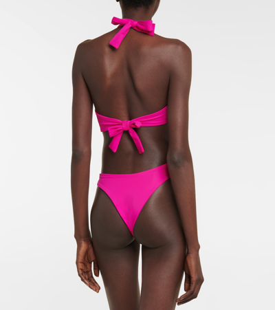 Louisa Ballou Ring-detail Cutout Swimsuit In Neon Fuschia