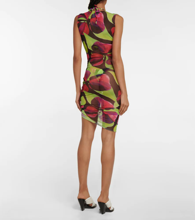 Louisa Ballou Printed Ruched Minidress In Print 2