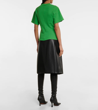 Shop Proenza Schouler Cotton-blend T-shirt In Green