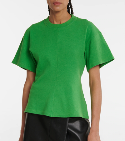 Shop Proenza Schouler Cotton-blend T-shirt In Green