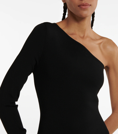 Shop Victoria Beckham Vb Body One-shoulder Knit Top In Black