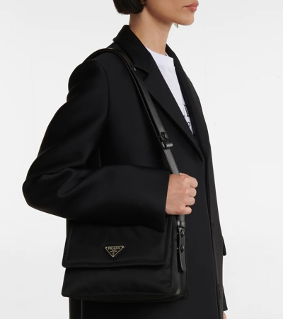 Prada Re-nylon Small Padded Shoulder Bag In Nero