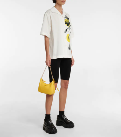 Prada Re-edition 2005 Re-nylon Bag With Saffiano Mini Bag In Sole 1