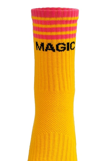 Shop Mother Baby Steps Crew Socks In Magic Hour Yellow/ Multi