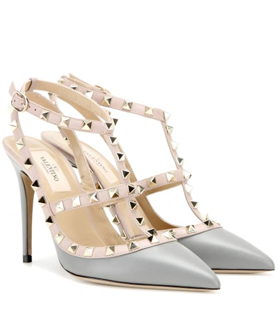 Shop Valentino Rockstud Leather Pumps