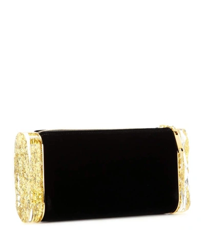 Shop Edie Parker Soft Lara Embellished Clutch In Llack