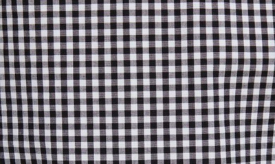 Shop Ming Wang Gingham Collared Sleeveless Top In Black/ White
