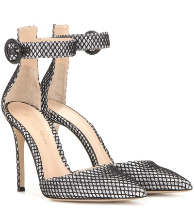 Gianvito Rossi Mayglis Embellished Pumps In Lright Silver