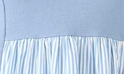Shop English Factory Stripe Knit Dress In Blue
