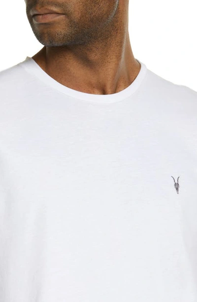 Shop Allsaints Brace Tonic Slim Fit Cotton T-shirt In Optic White