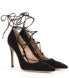Gianvito Rossi Femì Lace-up Suede Pumps In Llack