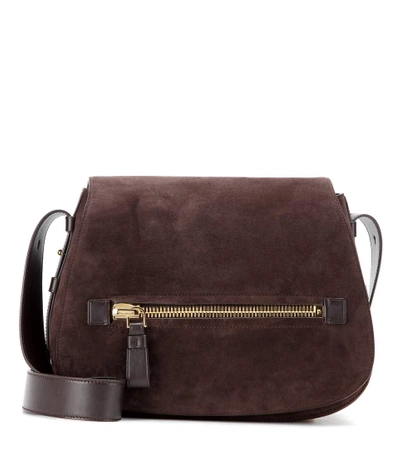 Tom Ford Jennifer Soft Suede Shoulder Bag In Wiee