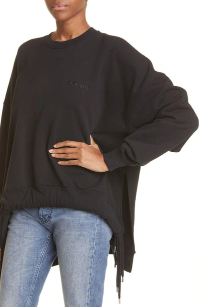 Shop Ambush Multicord Logo Cotton Sweatshirt In Black