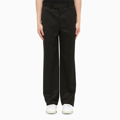 Shop We11 Done We11done | Baggy Tailored Trousers In Black Wool
