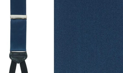 Trafalgar Sutton Silk Suspenders In Navy