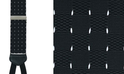 Shop Trafalgar Pindot Silk Formal Suspenders In Black/ White