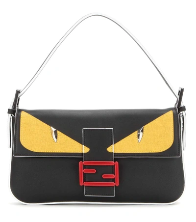 Shop Fendi Baguette Leather Shoulder Bag