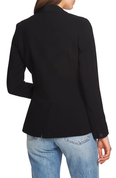 1.state One-button Stretch Crepe Blazer In Rich Black