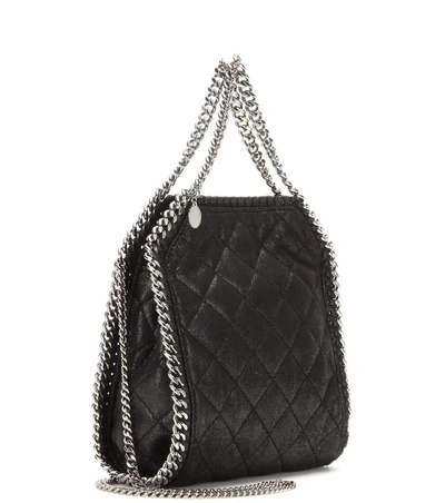 Shop Stella Mccartney Falabella Mini Quilted Tote In Llack