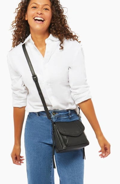 Aimee Kestenberg Mini All For Love Convertible Leather Crossbody Bag In Black