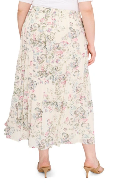Vince Camuto Breezy Dandelion Tiered Ruffle Skirt In New Ivory