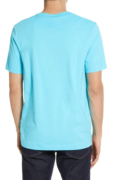 Shop Hugo Boss Thompson Solid T-shirt In Open Blue