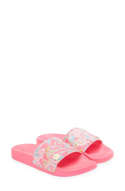 Shop Lilly Pulitzer Cabana Slide Sandal In Pink Isle Shell Me