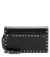 VALENTINO GARAVANI Rockstud Leather Clutch