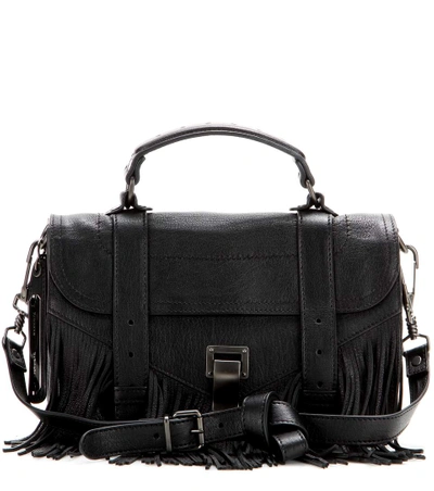 Shop Proenza Schouler Ps1 Tiny Fringe Leather Shoulder Bag