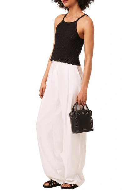 Shop French Connection Nora Crochet Sleeveless Top In Black