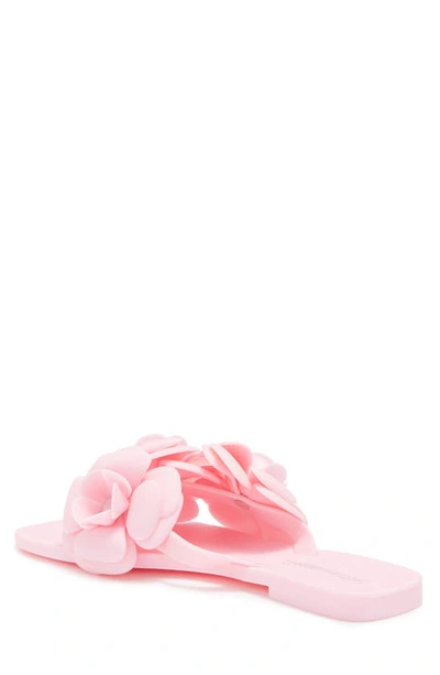 Shop Jeffrey Campbell Fleuris Jelly Flip Flop In Pink Matte