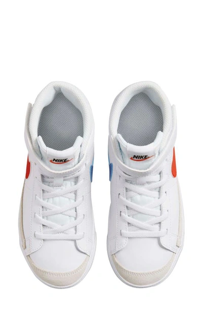 Shop Nike Kids' Blazer Mid '77 High Top Sneaker In White/ Red/ Blue/ Black