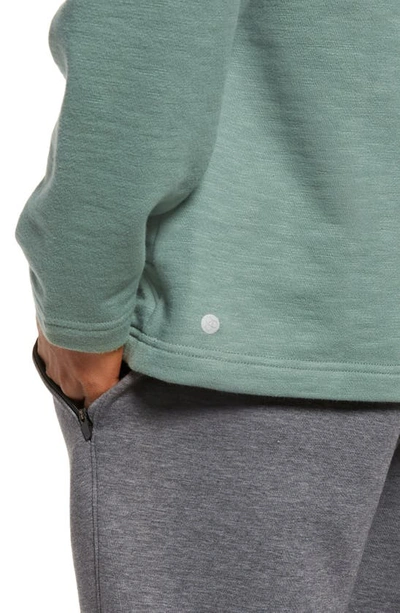 Shop Zella Harbor Henley Hoodie In Green Tree