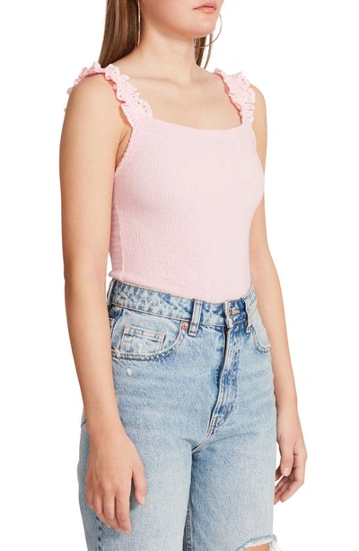 Shop Bb Dakota By Steve Madden Kiss Me Smocked Bodysuit In Pink Tulle