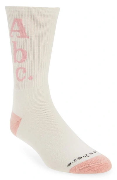 Shop Advisory Board Crystals Abc. 123. Logo Crew Socks In Selenite/ Morganite