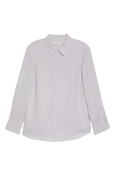 Shop Lafayette 148 Scottie Silk Blouse In Aster