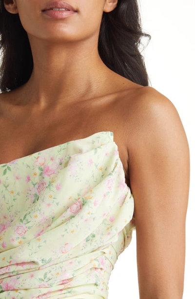 House Of Cb Vivienne Floral Corset In Lemon