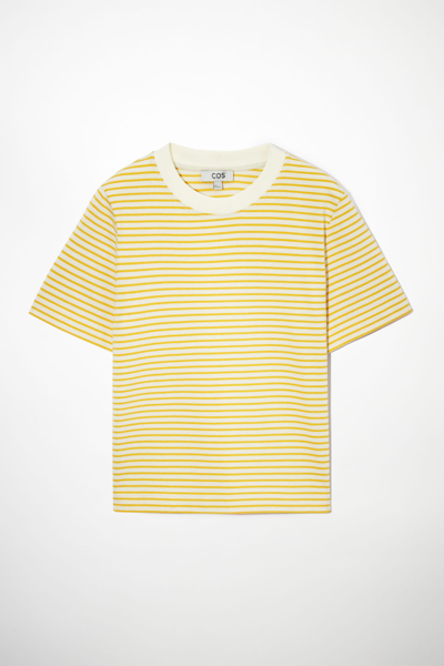 Shop Cos Regular-fit Heavyweight T-shirt In Yellow