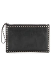 VALENTINO GARAVANI Rockstud leather clutch