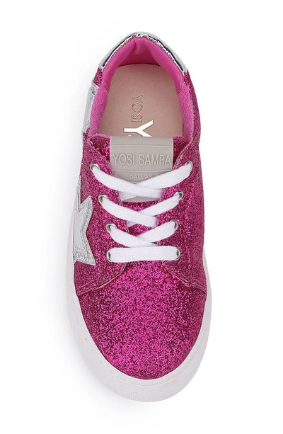 Shop Yosi Samra Kids' Miss Harper Sneaker In Pink / Silver Metallic