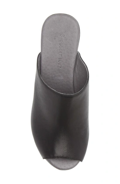 Shop Chocolat Blu Platform Slide Sandal In Black Leather