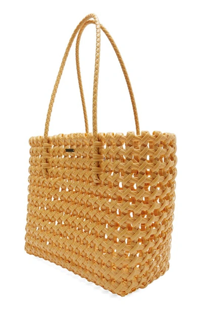 Shop Billabong Bright Side Woven Carry Tote In Golden Dream